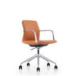 EXECUTIVE PORTFOLIO GRANGE CHAIR MEDIUM BACK GENUINE LEATHER 490 X 450 X 805MM ORANGE