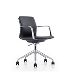EXECUTIVE PORTFOLIO GRANGE CHAIR MEDIUM BACK PU LEATHER 490 X 450 X 805MM BLACK