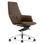 EXECUTIVE PORTFOLIO NEWPORT CHAIR MEDIUM BACK PU LEATHER 295 X 470 X 995MM BROWN