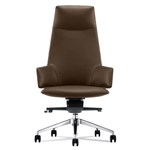 EXECUTIVE PORTFOLIO NEWPORT CHAIR HIGH BACK PU LEATHER 300 X 470 X 1060MM BROWN