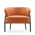 EXECUTIVE PORTFOLIO SORRENTO CHAIR MEDIUM BACK GENUINE LEATHER 500 X 500 X 640MM ORANGE