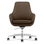 EXECUTIVE PORTFOLIO AVALON CHAIR MEDIUM BACK PU LEATHER 46 X 480 X 930MM BROWN
