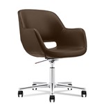 EXECUTIVE PORTFOLIO MARINO CHAIR LOW BLACK PU LEATHER 350 X 465 X 830MM BROWN