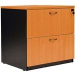 LOGAN LATERAL FILE CABINET LOCKABLE 780 X 560 X 750MM BEECHIRONSTONE