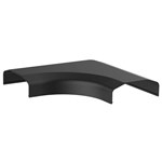 BRATECK PLASTIC CABLE COVER JOINT LSHAPE 127 X 127 X 215MM BLACK