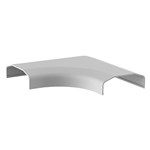 BRATECK PLASTIC CABLE COVER JOINT LSHAPE 127 X 127 X 215MM WHITE