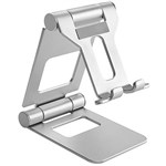 BRATECK ALUMINIUM FOLDABLE STAND HOLDER FOR PHONES AND TABLETS SILVER