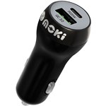 MOKI CAR CHARGER TYPEC USB BLACK