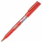 PENTEL NMS50 GREEN LABEL PERMANENT MARKER BULLET 10MM RED