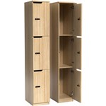 OLG KNOX 3 DOOR LOCKER 305 X 455 X 1805MM NORDIC MAPLE
