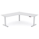 OLG AGILE ELECTRIC TRIPLE 3 COLUMN WORKSTATION LH 1800 X 1800 X 750MM WHITE FRAME WHITE TOP