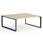 OLG ANVIL 2PERSON DSD WORKSTATION BLACK FRAME 1800 X 750MM NORDIC MAPLE