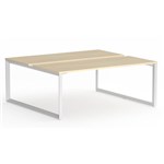 OLG ANVIL 2PERSON DSD WORKSTATION WHITE FRAME 1800 X 750MM NORDIC MAPLE