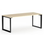 OLG ANVIL STRAIGHT WORKSTATION BLACK FRAME 1800 X 750MM NORDIC MAPLE