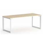 OLG ANVIL STRAIGHT WORKSTATION WHITE FRAME 1800 X 750MM NORDIC MAPLE