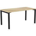 OLG AXIS SINGLE SIDED DESK 1800 X 750MM BLACK FRAME NEW OAK TOP