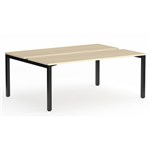 OLG AXIS 2PERSON DSD WORKSTATION BLACK FRAME 1800 X 750MM NORDIC MAPLE