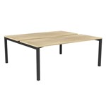 OLG AXIS 2PERSON DSD WORKSTATION BLACK FRAME 1800 X 750MM NEW OAK RAVINE