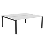 OLG AXIS 2PERSON DSD WORKSTATION BLACK FRAME 1800 X 750MM WHITE