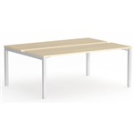 OLG AXIS 2PERSON DSD WORKSTATION WHITE FRAME 1800 X 750MM NORDIC MAPLE