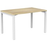 OLG AXIS SINGLE SIDED DESK 1500 X 750MM WHITE FRAME NEW OAK TOP