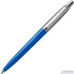 PARKER JOTTER ORIGINALS BALLPOINT PEN MEDIUM BLUE INK MEDIUM STAINLESS STEEL  BLUE TRIM