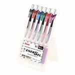 PENTEL BL77 ENERGEL RETRACTABLE GEL INK PEN 07MM ASSORTED PACK 6