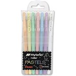 PENTEL K108 HYBRID MILKY GEL INK PEN 08MM PASTEL ASSORTED BOX 7