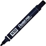 PENTEL N50 PERMANENT MARKER BULLET 15MM BLACK BOX 12