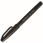 PENTEL SES15C BRUSH SIGN PEN MARKER BLACK BOX 10
