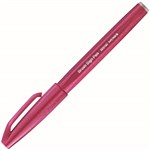 PENTEL SES15C BRUSH SIGN PEN MARKER BURGUNDY BOX 10