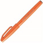 PENTEL SES15C BRUSH SIGN PEN MARKER ORANGE BOX 10