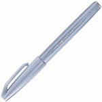 PENTEL SES15C BRUSH SIGN PEN MARKER GREY BLUE BOX 10