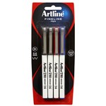 ARTLINE 210 FINELINER PEN 06MM ASSORTED PACK 4