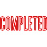 XSTAMPER CXBN 1026 PREINKED MESSAGE STAMP COMPLETED 42 X 13MM RED