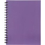 SPIRAX 511 NOTEBOOK 7MM RULED HARD COVER SPIRAL BOUND 200 PAGE 225 X 175MM PURPLE