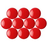 QUARTET MAGNETIC BUTTONS 30MM RED PACK 10