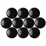 QUARTET MAGNETIC BUTTONS 40MM BLACK PACK 10