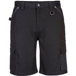 PORTWEST SLIM FIT STRETCH SHORTS BLACK 97