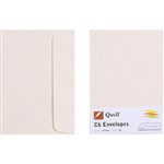 QUILL C6 COLOURED ENVELOPES PLAINFACE STRIP SEAL 80GSM 114 X 162MM CREAM PACK 25