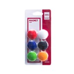DELI MAGNETIC BUTTONS 30MM ASSORTED PACK 6