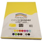 RAINBOW COVER PAPER 125GSM A3 SUNLIGHT YELLOW PACK 100