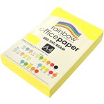 RAINBOW COLOURED A4 COPY PAPER 75GSM 500 SHEETS FLURO YELLOW