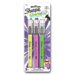 SHARPIE CLEAR VIEW HIGHLIGHTER STICK SEETHROUGH CHISEL ASSORTED PACK 3
