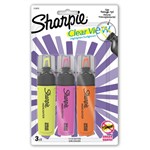 SHARPIE CLEAR VIEW HIGHLIGHTER SEETHROUGH CHISEL TIP ASSORTED PACK 3
