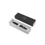 PARKER IM BALLPOINT PEN VIBRANT RINGS SATIN BLACK WITH AMETHYST PURPLE ACCENTS