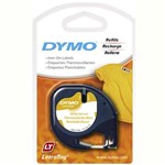 DYMO 18771 LETRATAG LABELLING TAPE IRON ON 12MM X 2M BLACK ON WHITE