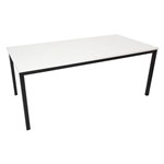 RAPIDLINE STEEL FRAME TABLE 1500 X 750MM NATURAL WHITE