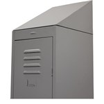 STEELCO SLOPING TOP FOR SINGLE LOCKER 305MM SILVER GREY