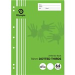 OLYMPIC DB146 BINDER BOOK 14MM DOTTED THIRDS 64 PAGE 55GSM A4 PACK 20